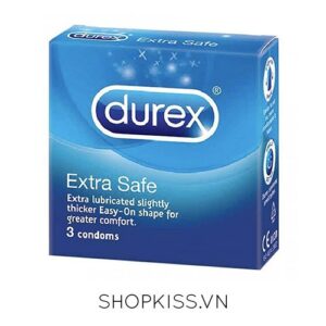 Bao cao su Durex Extra Safe hộp 3 cái chính hãng