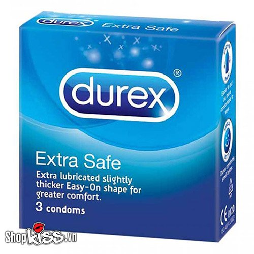 Bao cao su Durex Extra Safe trong hộp 3 chiếc giá rẻ