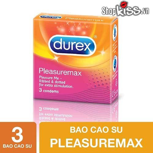 Bao cao su gân gai Durex Pleasuremax hộp 3 cái tại Hà Nội