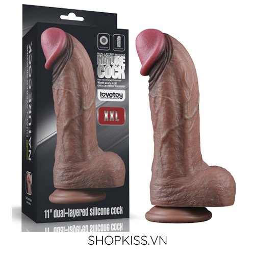 duong-vat-gia-silicone-2-lop-xxl-lovetoy-11-inch