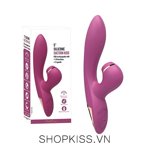 Máy massage rung hút điểm G và âm vật Suction Kiss tại shopkiss