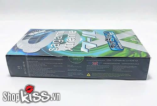 Bao cao su Sagami Xtreme Spearmint Hương Bạc Hà - Hộp 10 cái (SGM05) 14 Bao cao su Sagami Xtreme Spearmint giá bao nhiêu