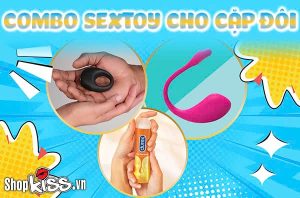 Combo sextoy cặp đôi: Vòng rung + Trứng rung + Gel làm ấm 6 Combo sextoy cặp đôi