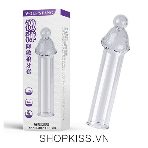 Bao đôn dên trong suốt mẫu hạt tròn Wolf’s Fang