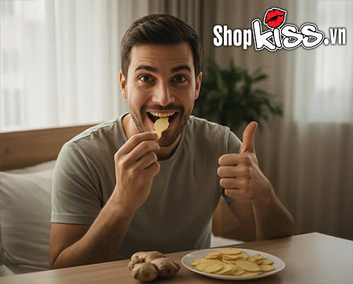 Ngậm gừng trước khi quan hệ: Bí quyết giúp tăng sinh lý 2 Cách ngậm gừng trước khi quan hệ