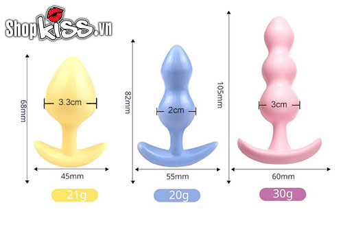 Phích cắm hậu môn Butt Plug Jelly 3 kiểu 3 màu (HM02X) 12 Phích cắm hậu môn Butt Plug Jelly 3 kiểu 3 màu tại shopkiss