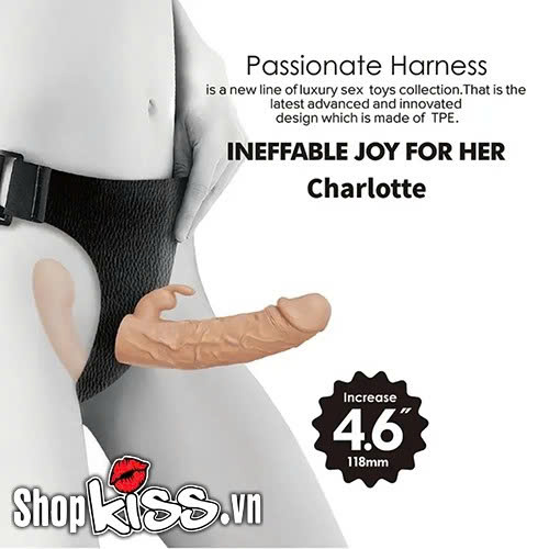 Bộ đai đeo dương vật giả 2 đầu Baile Charlotte (DC65RA) 16 Bộ đai đeo dương vật giả 2 đầu Baile Charlotte có tốt không