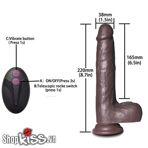 Dương vật giả châu phi rung thụt sưởi ấm Bliss Toy (DV60G) 10 Dương vật giả châu phi rung thụt sưởi ấm Bliss Toy tại sài gòn