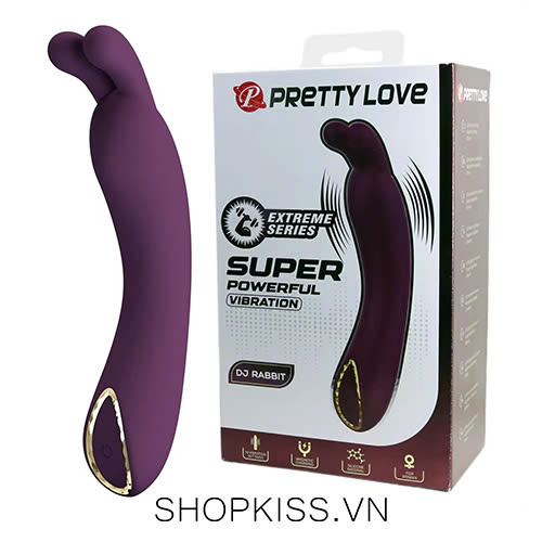 Máy rung đa chế độ hình tai thỏ Pretty Love DJ Rabbit tại shopkiss