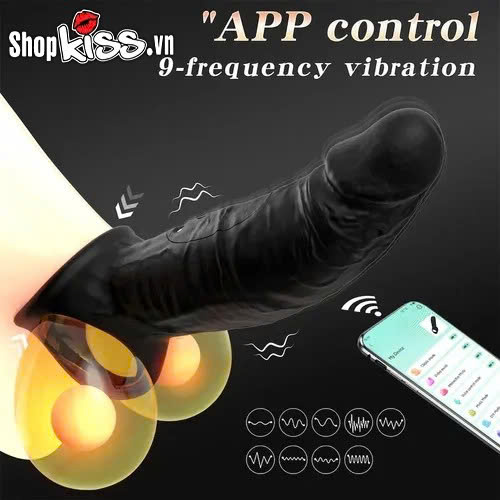 Bao đôn dên hình dương vật có rung kéo dài thời gian (BD56) 14 Bao đôn dên hình dương vật có rung kéo dài thời gian tại shopkiss