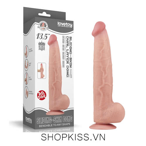 Dương vật giả 2 lớp to khủng Lovetoy Sliding Skin Dong tại shopkiss
