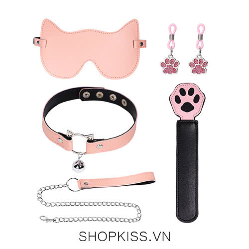 Bộ đồ chơi BDSM Nàng Mèo 5 món màu hồng dành cho nữ giá bao nhiêu