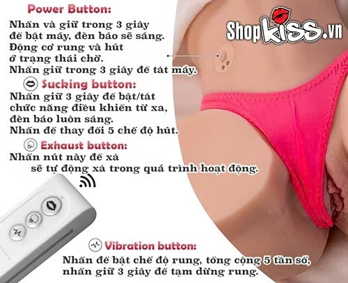 Mông giả nguyên khối kèm âm đạo giả rung rên bú mút (DC46M) 19 Mông giả nguyên khối kèm âm đạo giả rung rên bú mút tại shopkiss